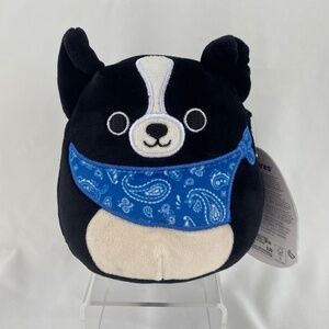 Tommy the Terrier Dog with Bandana Squishmallow 5” NWT